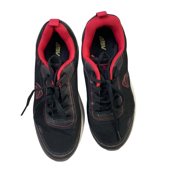 AOV Mens Size 8.5 Red Black Lace Up Low Top Round Toe Tennis Athletic Shoes EUC main image 7